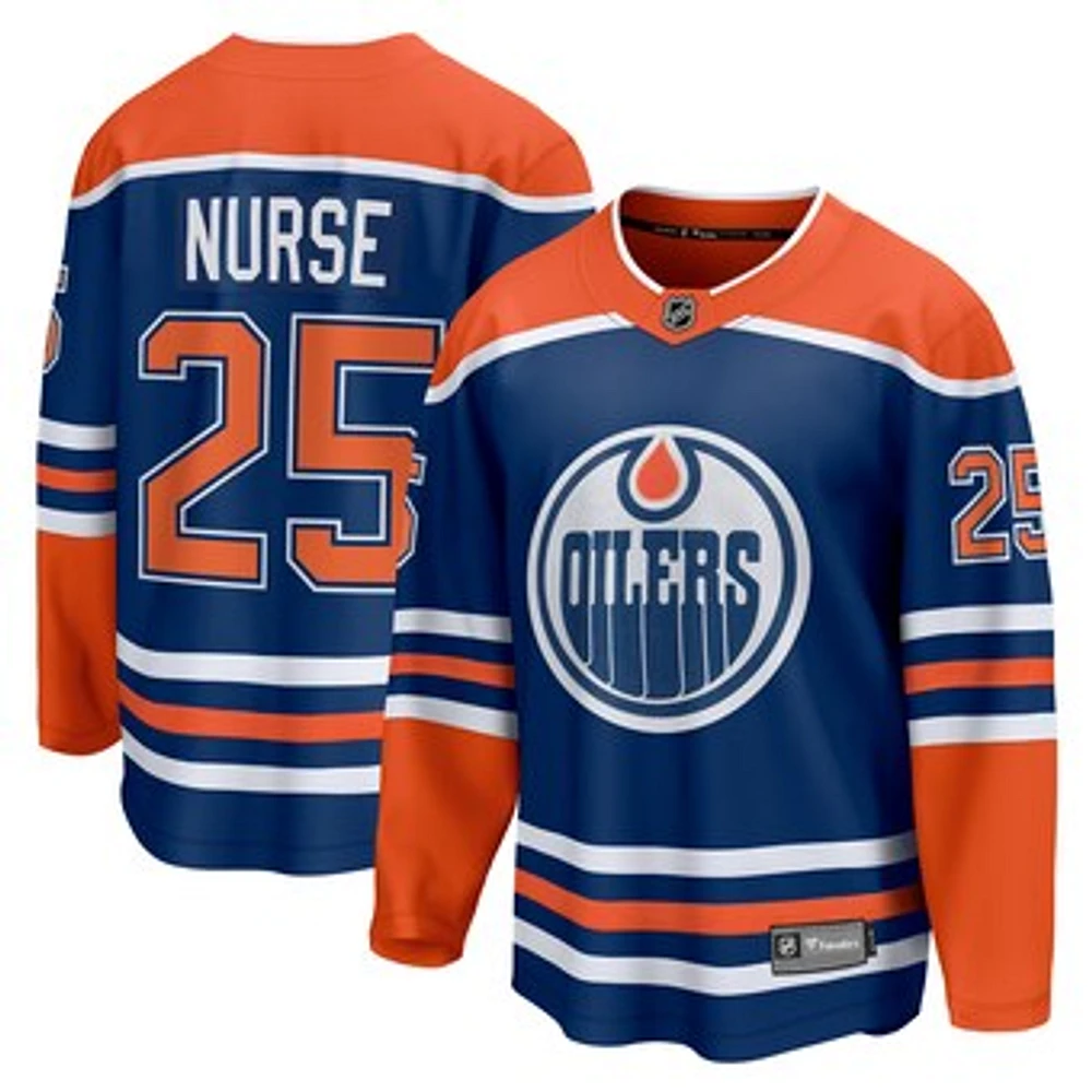 Men's Fanatics Darnell Nurse Royal Edmonton Oilers Home Breakaway Player Jersey