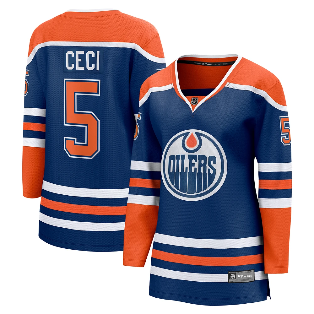 Women's Fanatics Cody Ceci Royal Edmonton Oilers Home Breakaway Player Jersey