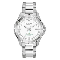 Men's Bulova Silver Norfolk State Spartans Stainless Steel Classic Sport Watch