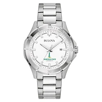 Men's Bulova Silver Norfolk State Spartans Stainless Steel Classic Sport Watch