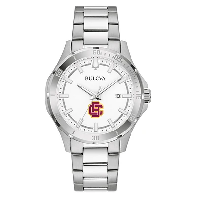 Men's Bulova Silver Bethune-Cookman Wildcats Stainless Steel Classic Sport Watch