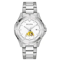 Men's Bulova Silver Bowie State Bulldogs Stainless Steel Classic Sport Watch