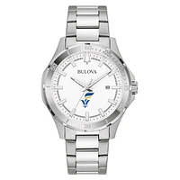 Men's Bulova Silver Fort Valley State Wildcats Stainless Steel Classic Sport Watch