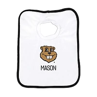 Newborn & Infant White/Black Minnesota Golden Gophers Newborn & Infant Personalized Bib