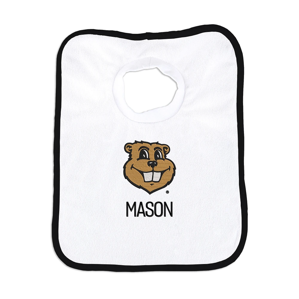Newborn & Infant White/Black Minnesota Golden Gophers Newborn & Infant Personalized Bib