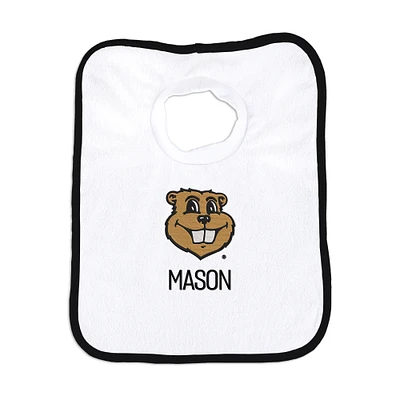 Newborn & Infant White/Black Minnesota Golden Gophers Newborn & Infant Personalized Bib