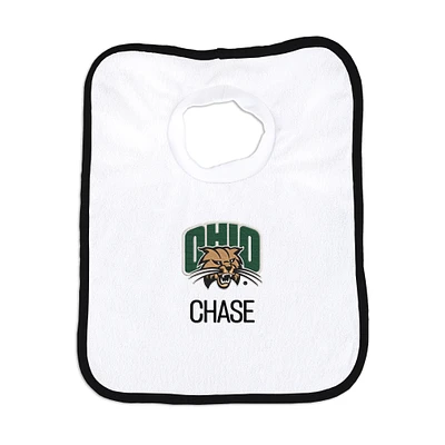 Newborn & Infant White Ohio Bobcats Personalized Bib