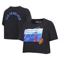 Women's Pro Standard Black San Francisco Giants Cityscape Boxy T-Shirt