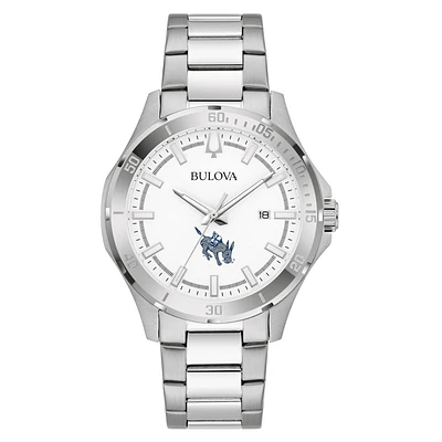 Men's Bulova Silver Colorado School of Mines Orediggers Stainless Steel Classic Sport Watch