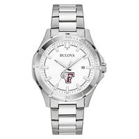 Men's Bulova Silver Fordham Rams Stainless Steel Classic Sport Watch