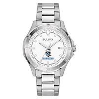Men's Bulova Silver Johns Hopkins Blue Jays Stainless Steel Classic Sport Watch