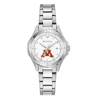 Women's Bulova Silver Minnesota Golden Gophers