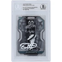 Jalen Hurts Philadelphia Eagles Autographed 2020 Panini Prizm Negative Variation White Ink #343 Beckett Fanatics Witnessed Authenticated Rookie Card