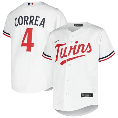 Youth Nike Carlos Correa White Minnesota Twins Alternate Replica Player Jersey