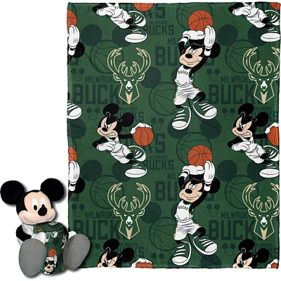 Northwest x Disney Milwaukee Bucks Mickey Hugger Pillow & Silk Touch Throw Set