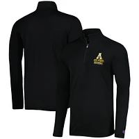 Men's Champion Black Appalachian State Mountaineers Textured Quarter-Zip Jacket