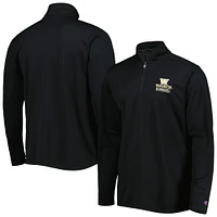 Men's Champion Black Washington Huskies Textured Quarter-Zip Jacket