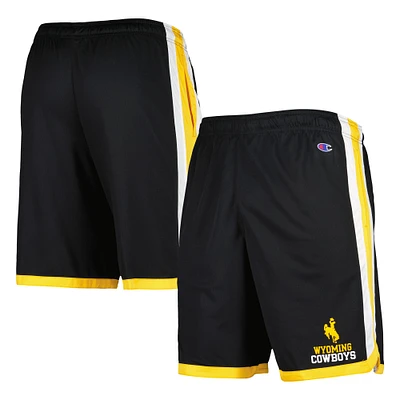 Men's Champion Black Wyoming Cowboys Basketball Shorts