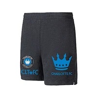 Men's Concepts Sport  Charcoal Charlotte FC Multi-Logo Shorts