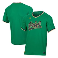 Men's Under Armour Green Notre Dame Fighting Irish Softball V-Neck Jersey