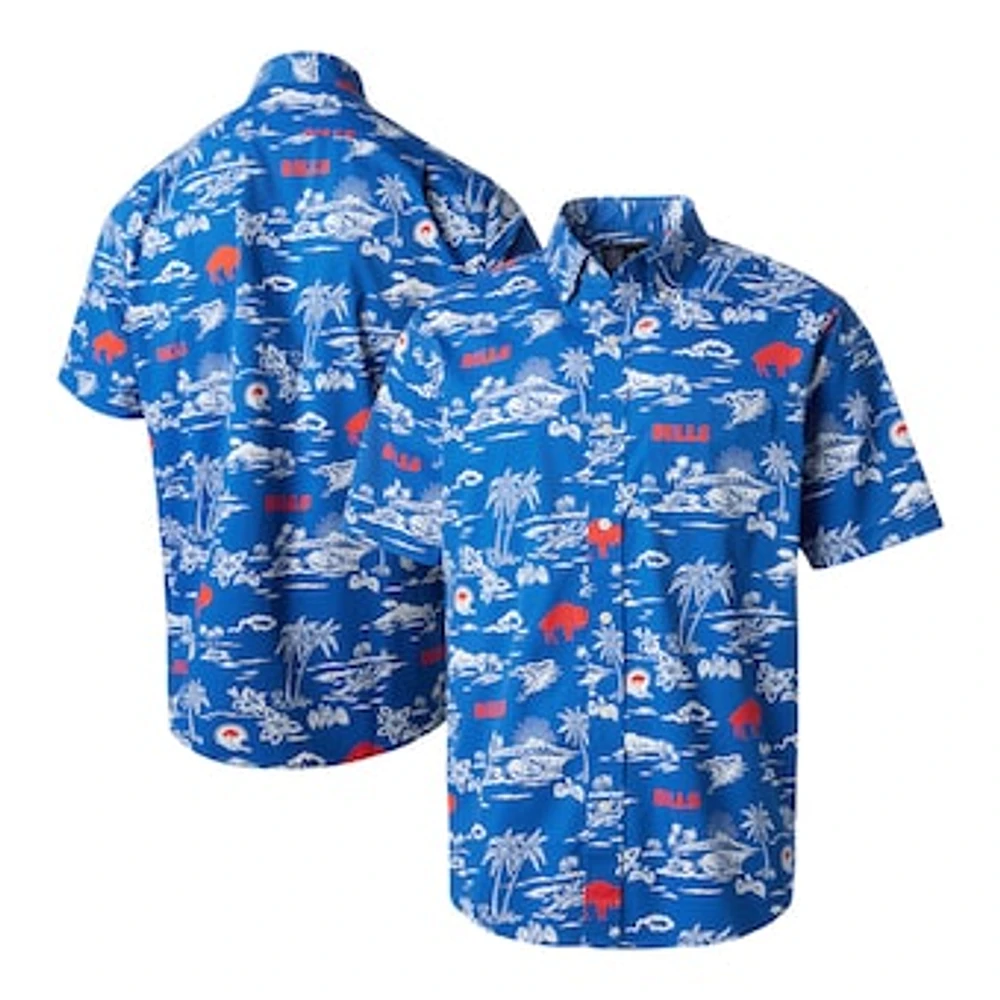 Men's Reyn Spooner Royal Buffalo Bills Throwback Kekai Print Button-Up Shirt