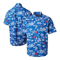 Men's Reyn Spooner Royal Buffalo Bills Throwback Kekai Print Button-Up Shirt