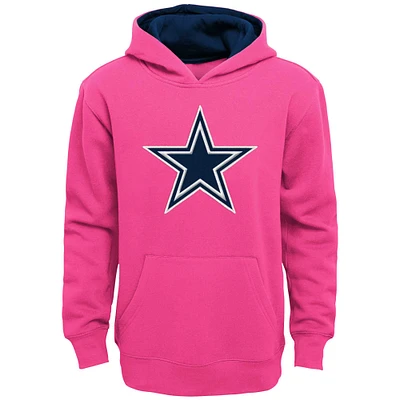 Girls Youth Pink Dallas Cowboys Prime Pullover Hoodie