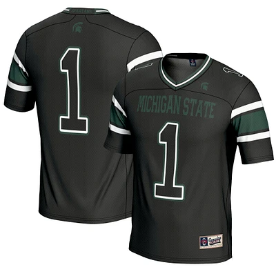 Men's GameDay Greats #1 Black Michigan State Spartans Endzone Football Jersey
