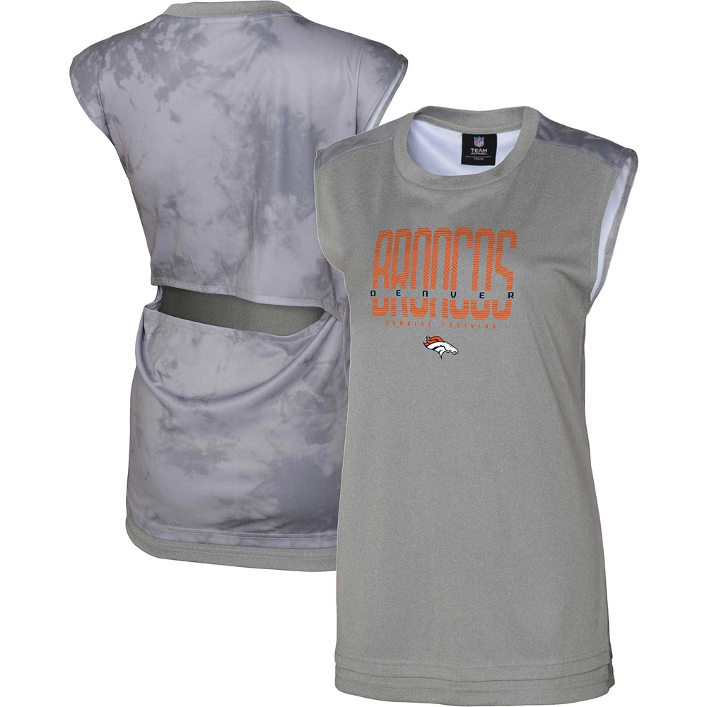 Women's Gray Denver Broncos No Sweat Tank Top