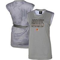 Women's Gray Cleveland Browns No Sweat Tank Top