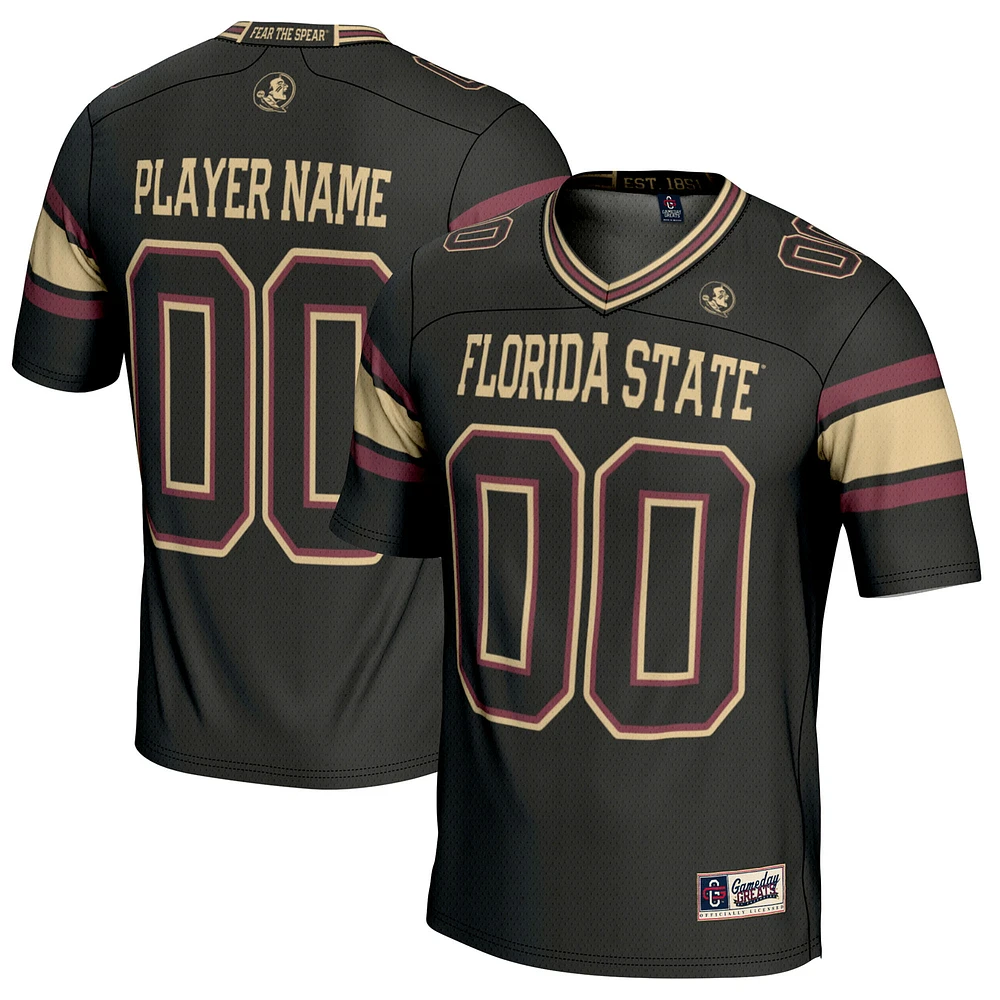 Men's GameDay Greats Black Florida State Seminoles NIL Pick-A-Player Football Jersey
