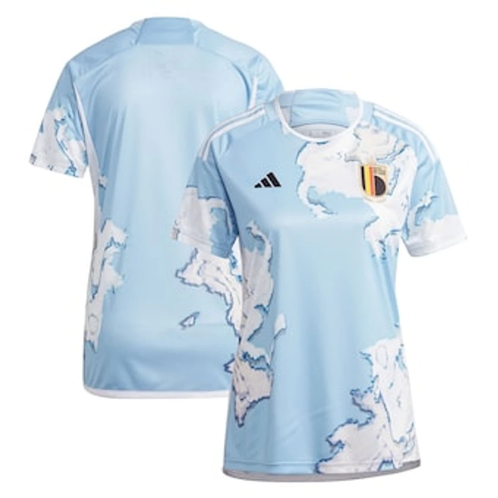 Women's adidas  Light Blue Belgium National Team 2023 Away Replica Jersey