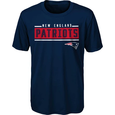 Youth Navy New England Patriots Amped Up T-Shirt