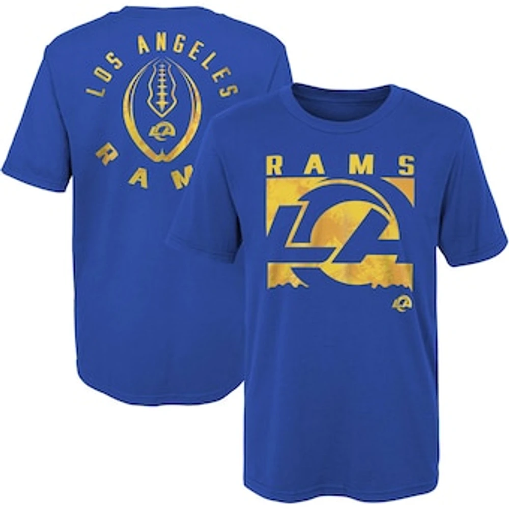 Preschool Royal Los Angeles Rams Liquid Camo Logo T-Shirt