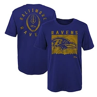 Preschool Purple Baltimore Ravens Liquid Camo Logo T-Shirt