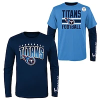Preschool Navy/Light Blue Tennessee Titans Fan Fave T-Shirt Combo Set