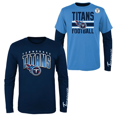 Preschool Navy/Light Blue Tennessee Titans Fan Fave T-Shirt Combo Set