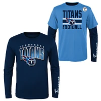 Preschool Navy/Light Blue Tennessee Titans Fan Fave T-Shirt Combo Set