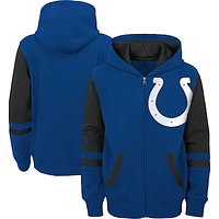 Youth Royal Indianapolis Colts Colorblock Full-Zip Hoodie