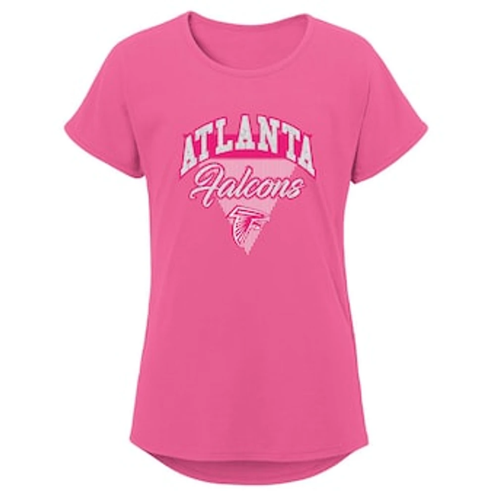 Girls Youth Pink Atlanta Falcons Playtime Dolman T-Shirt