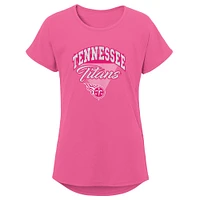 Girls Youth Pink Tennessee Titans Playtime Dolman T-Shirt