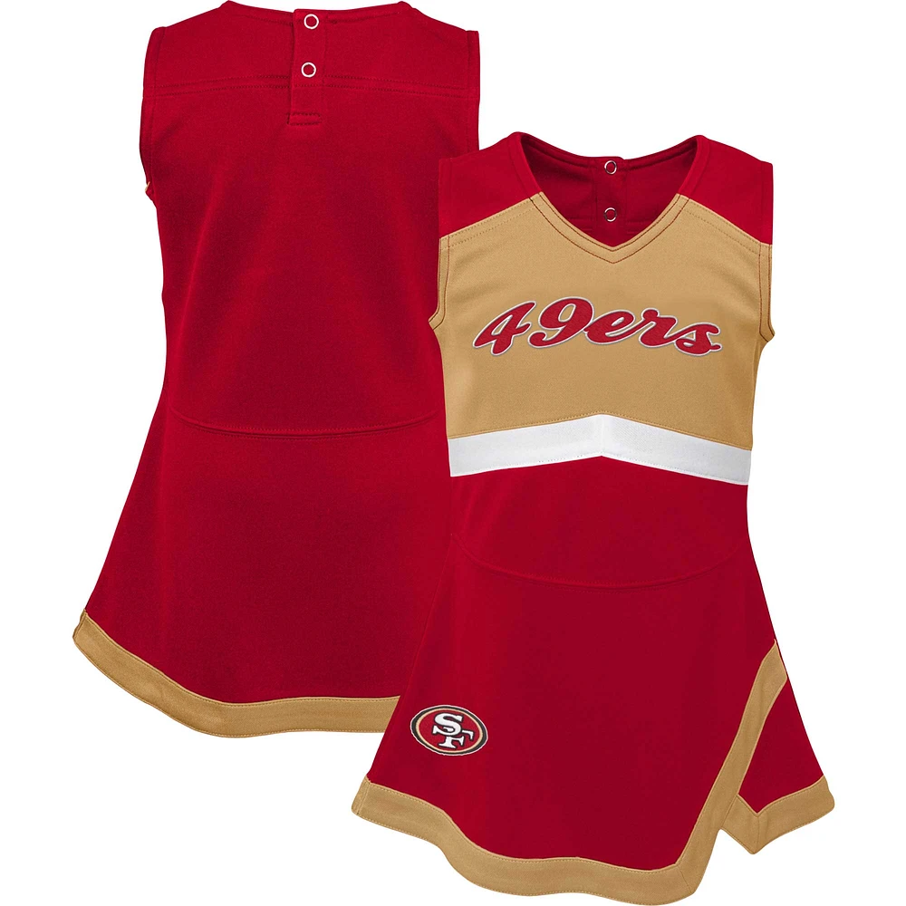 Girls Infant Scarlet San Francisco 49ers Cheer Captain Jumper Dress