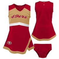 Girls Toddler Scarlet San Francisco 49ers Cheer Captain Dress with Bloomers