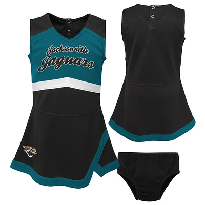 Girls Toddler Black Jacksonville Jaguars Cheer Captain Dress with Bloomers