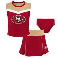 Girls Preschool Scarlet San Francisco 49ers Spirit Cheerleader Two-Piece Set with Bloomers