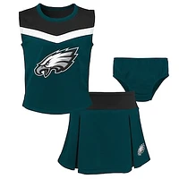 Girls Preschool Green Philadelphia Eagles Spirit Cheerleader Two-Piece Set with Bloomers