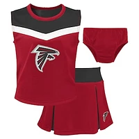 Girls Preschool Red Atlanta Falcons Spirit Cheerleader Two-Piece Set with Bloomers