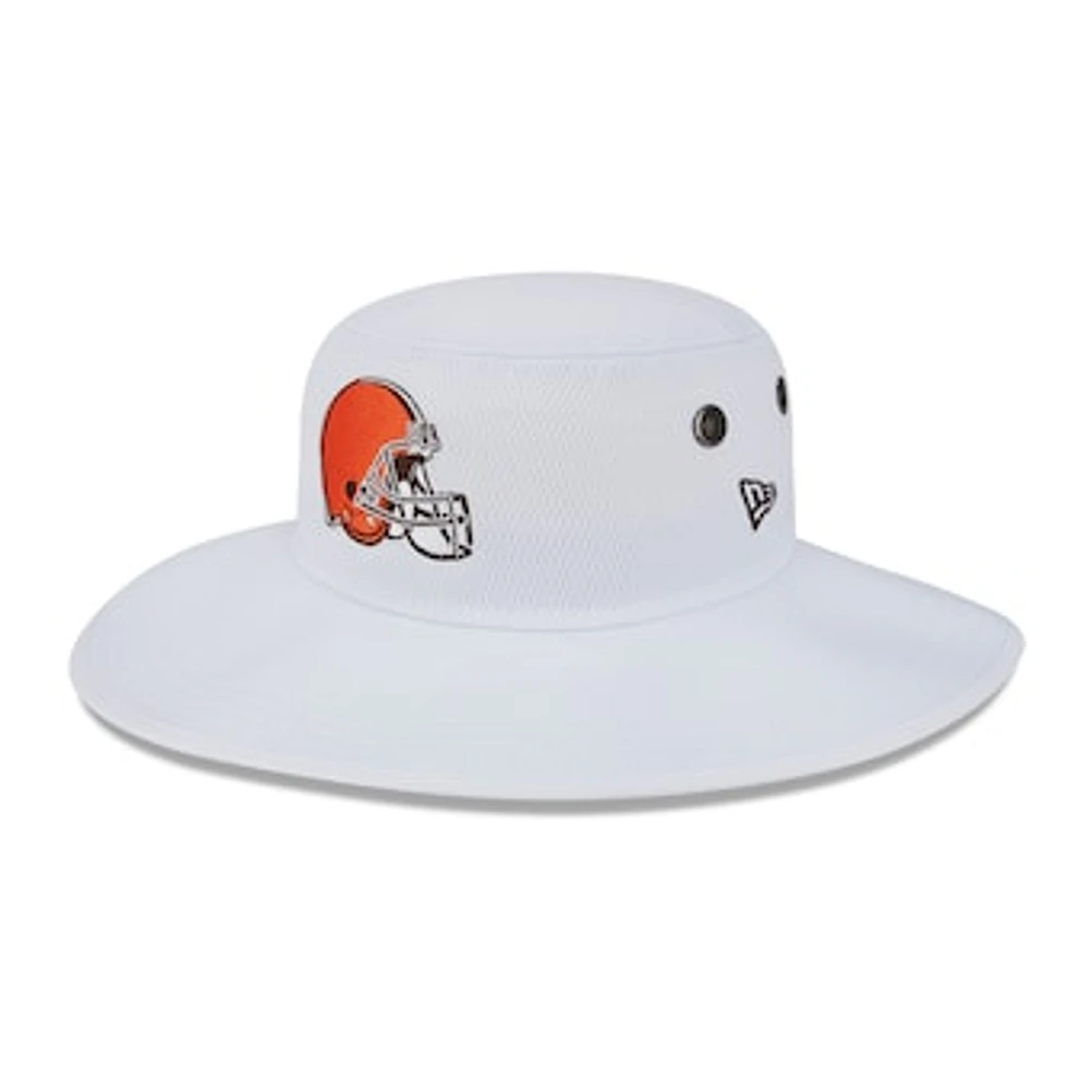 Men's New Era White Cleveland Browns 2023 NFL Training Camp Panama Bucket Hat