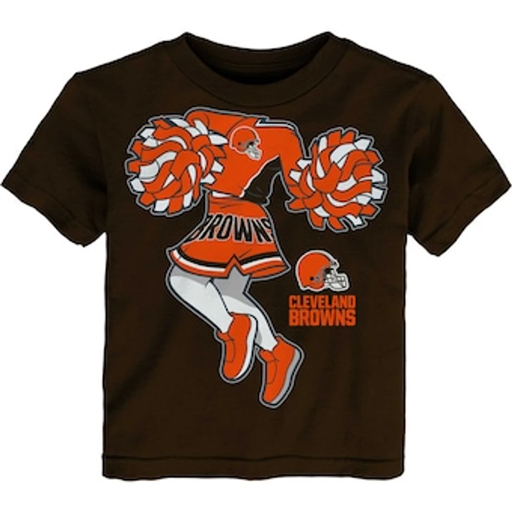 Girls Toddler Brown Cleveland Browns Cheerleader T-Shirt