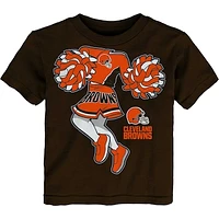 Girls Toddler Brown Cleveland Browns Cheerleader T-Shirt